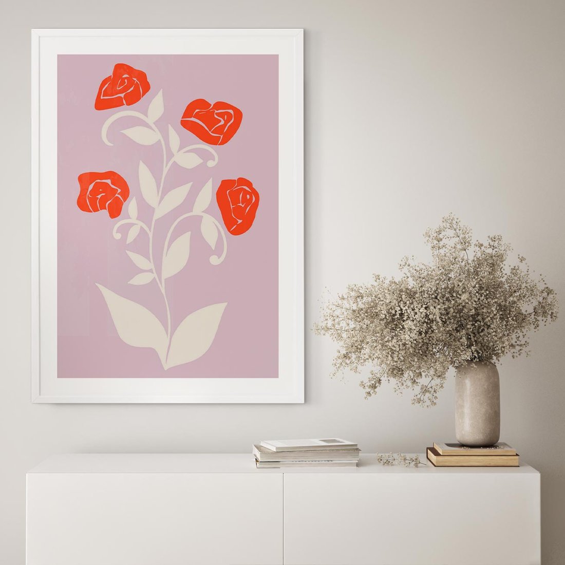 Plakat bez ramy 40x50 - Migotliwe Widzenie Kwiatów - nowoczesny plakat, roślinne motywy