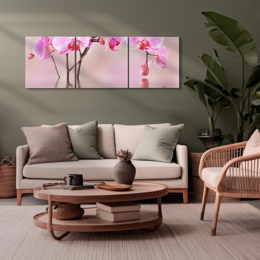 Obraz na płótnie 120x40 - Relaksacyjne spa w otoczeniu storczyka - spa, storczyk