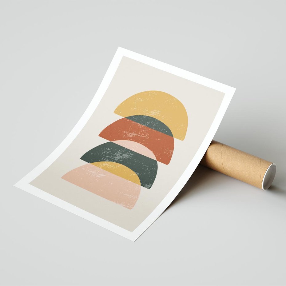 Plakat bez ramy 30x40 - Energetyczne Wzory - nowoczesny plakat, abstrakcyjne kształty