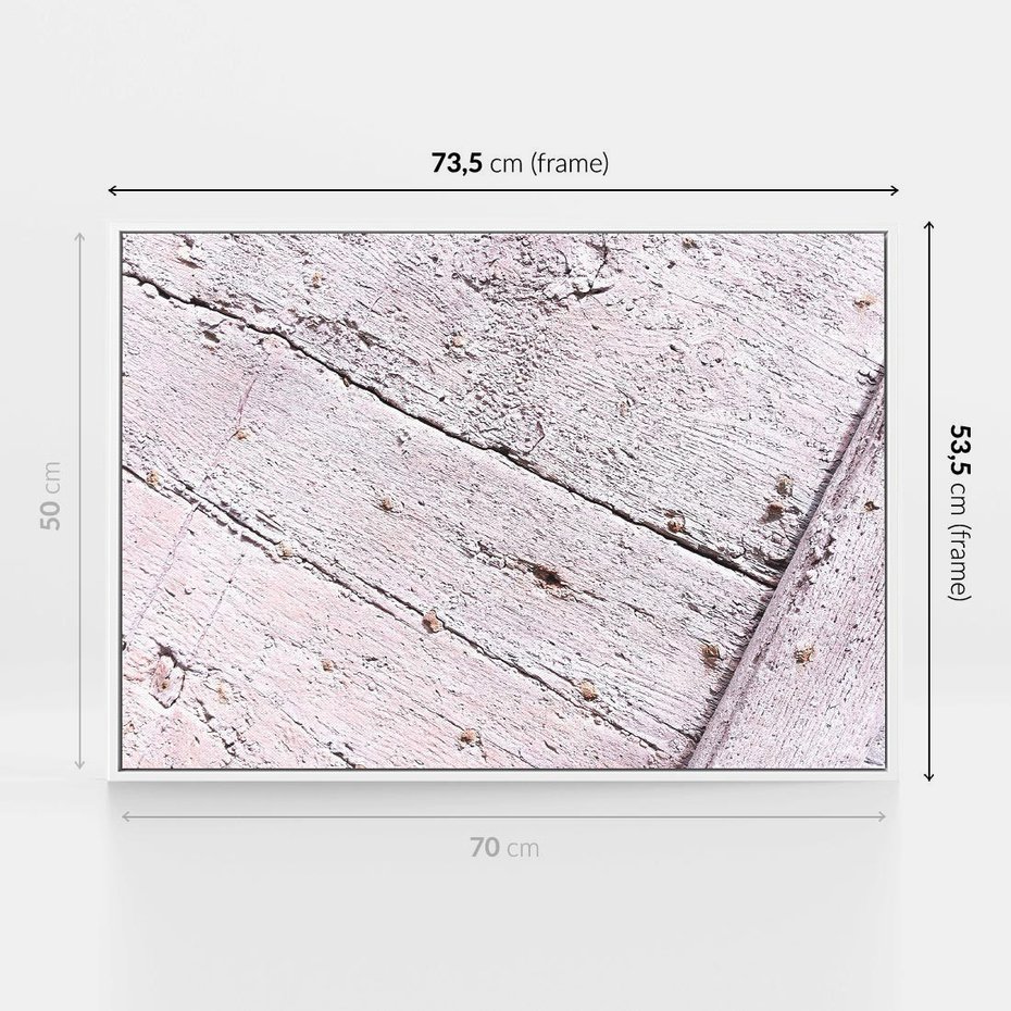 Obraz w ramie 70x50 - Nowoczesna Elegancja - beton, struktura - rama biała