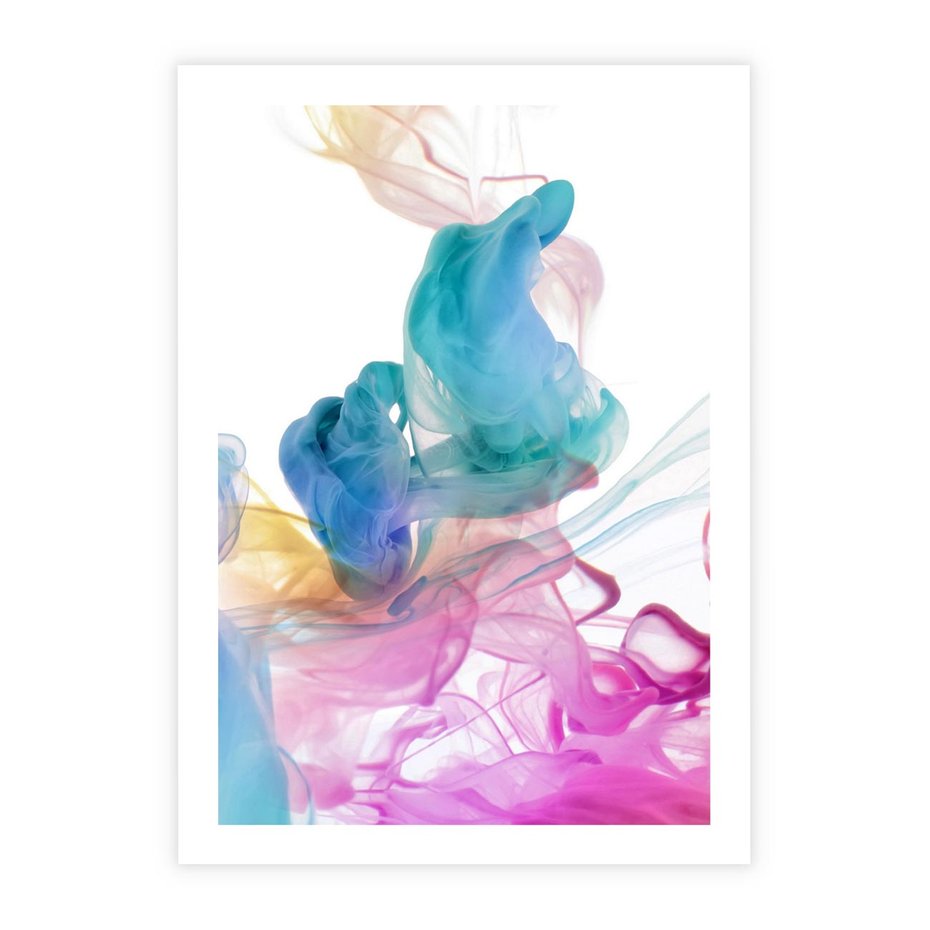 Plakat bez ramy 30x40 - Abstrakcyjne Pastelowe Piękno - abstrakcja, pastelowe
