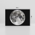 Obraz na płótnie 120x80 - Księżycowa Aura - zdjęcie, ogromny księżyc na czarnym tle