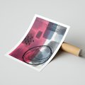 Plakat bez ramy 30x40 - Formy w Różu i Granacie - abstrakcja, różne formy