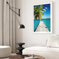 Plakat bez ramy 30x40 - Hawajskie Palmy - palma, morze