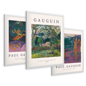 Zestaw obrazy w ramie 50x70 galeria - Symbolizm, sztuka, Paul, Gauguin - rama biała