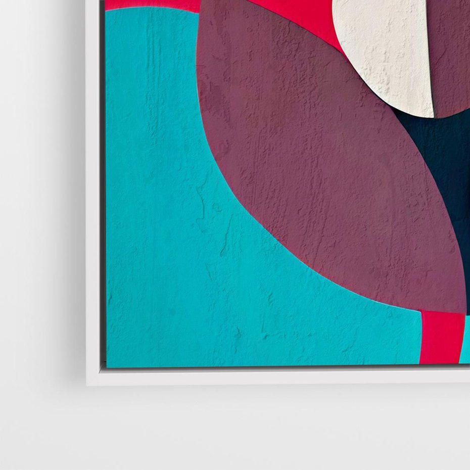 Obraz w ramie 50x50 - Kolorowe Odsłony Inspiracji - abstrakcyjny obraz, olejny - rama biała