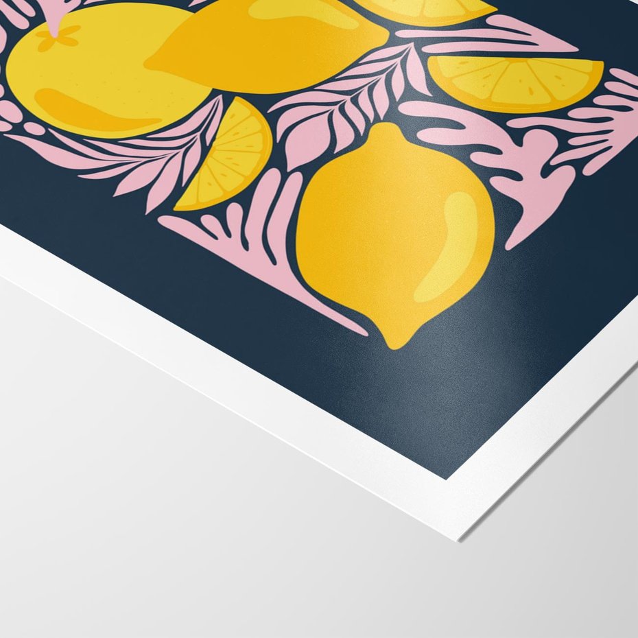 Plakat bez ramy 21x30 - Kreatywne Rytmy - granatowe tło, nowoczesna kompozycja