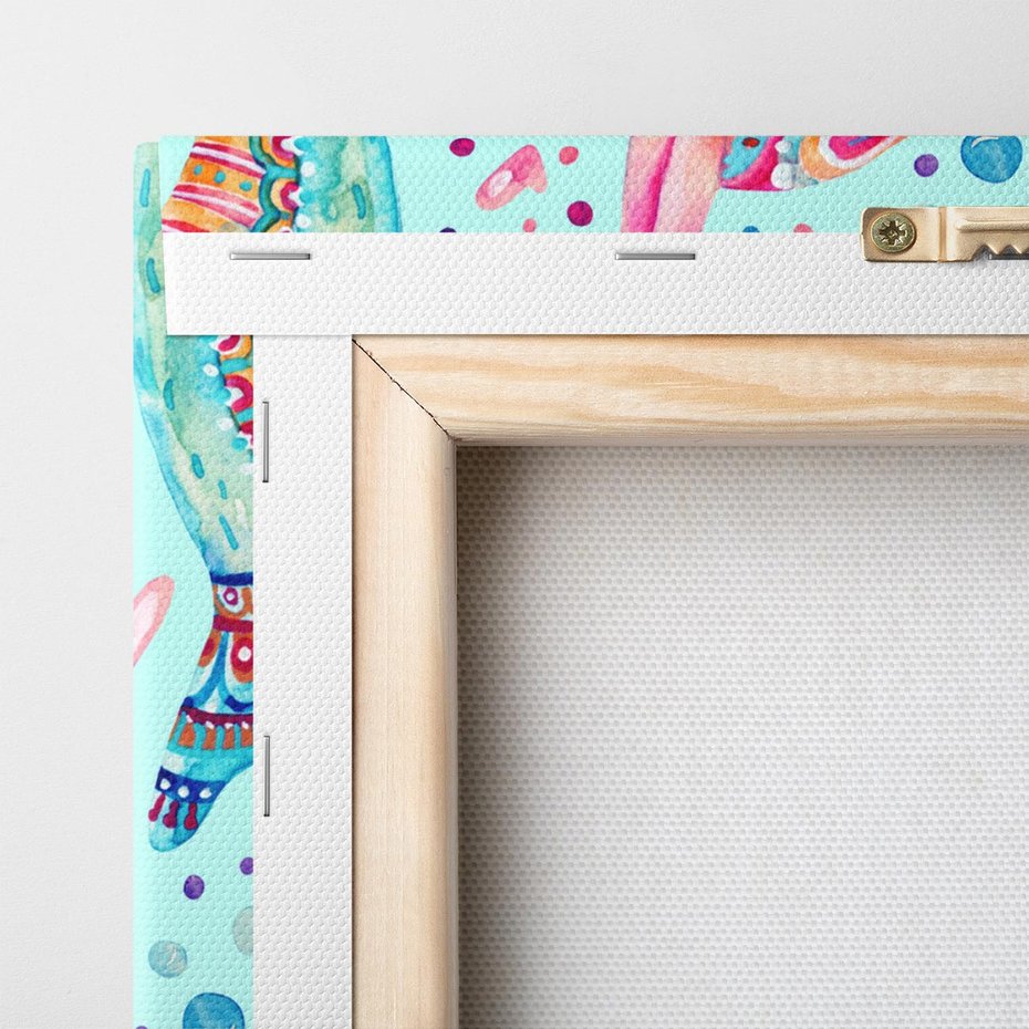 Obraz na płótnie 80x120 - Lekkość W Ruchu - delfin, akwarela