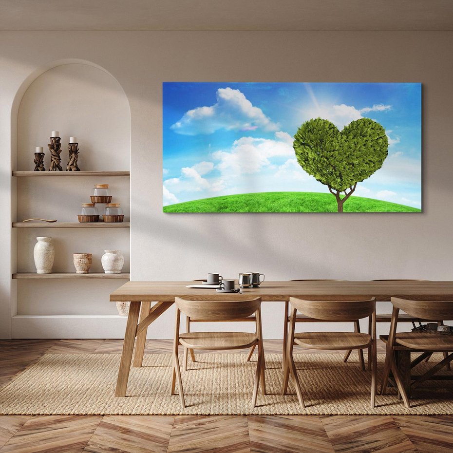 Obraz na płótnie 120x60 - Drzewo sercem nieba - drzewo, serce