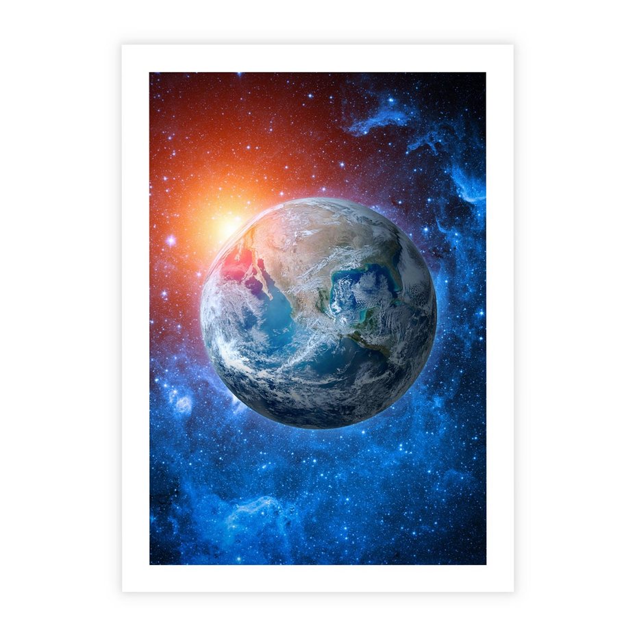 Plakat bez ramy 30x40 - Planeta w nieskończoności - ziemia, kosmos