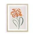 Plakat w ramie 50x70 - Kwiatowe Harmonie - kwiat, sztuka nowoczesna - rama drewno