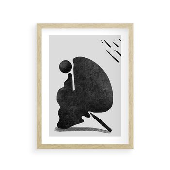 Plakat w ramie 30x40 - Abstrakcyjna Japońska Sztuka - abstrakcja, sztuka japońska - rama drewno