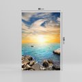 Obraz na płótnie 80x120 - Zachód słońca na plaży - plaża, zachód