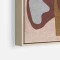 Obraz w ramie 100x70 - Opowieść szepczących pędzli - abstrakcyjne plamy, kształty - rama drewno