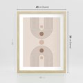 Plakat w ramie 40x50 - Zgeometryzowane Wizje - boho plakat, minimalizm - rama drewno