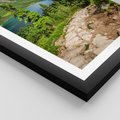 Plakat w ramie 40x50 - Jezioro górskie: harmonia natury - jezioro, góry - rama czarna