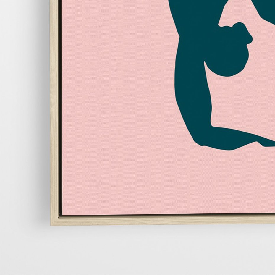 Obraz w ramie 50x70 - Zaklęte Wzory - abstrakcja, kobieca sylwetka - rama drewno