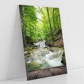 Obraz na płótnie 50x70 - Plączący się strumień - rzeka, strumień