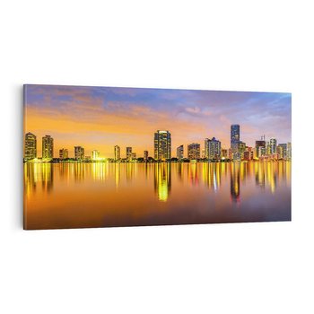 Obraz na płótnie 120x60 - miasto świateł - Miami, Floryda