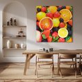 Obraz na płótnie 70x70 - soczysta symfonia smaków - owoce, jabłka