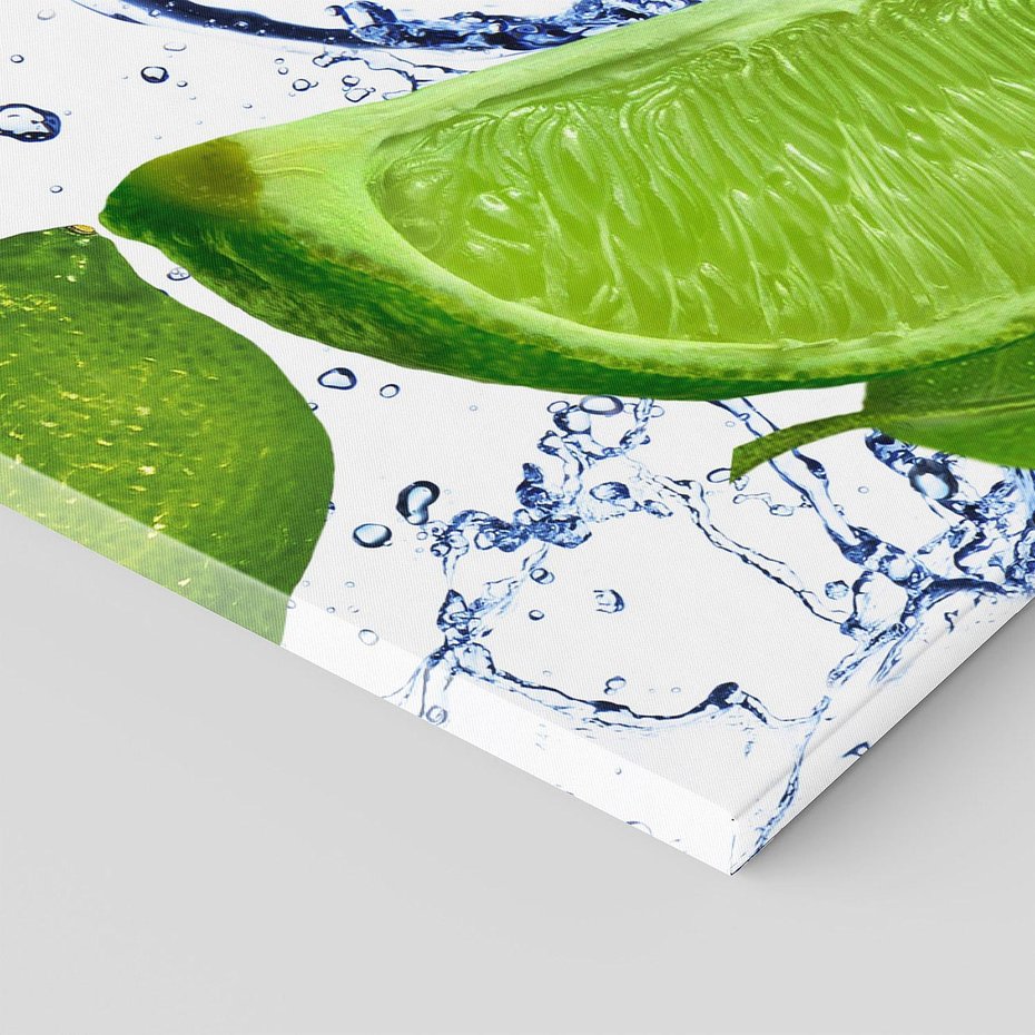 Obraz na płótnie 120x60 - Świeże limonki - limonki, woda
