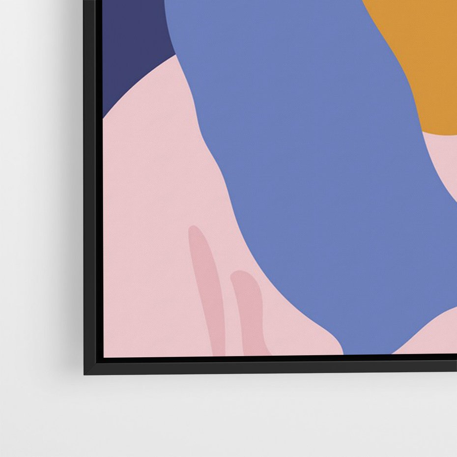 Obraz w ramie 50x70 - Odbicie Kobiety - nowoczesny plakat, styl retro - rama czarna