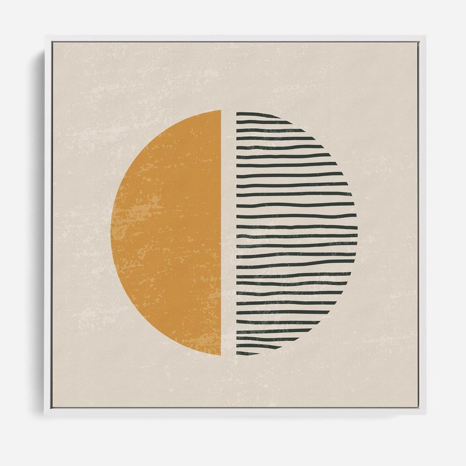 Obraz w ramie 80x80 - Kształty Nowych Granic - nowoczesna sztuka, minimalizm - rama biała