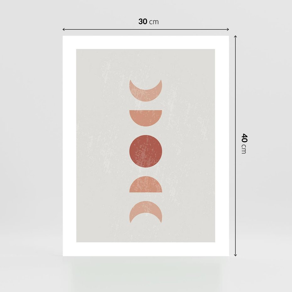 Plakat bez ramy 30x40 - Mistyka Boho - boho plakat, beże brązy