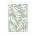 Plakat bez ramy 40x50 - Oaza Zieleni - zielona abstrakcja, zgaszona zieleń