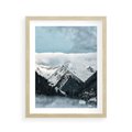 Plakat w ramie 40x50 - Magia Zimy w Górach - góry, śnieg - rama drewno