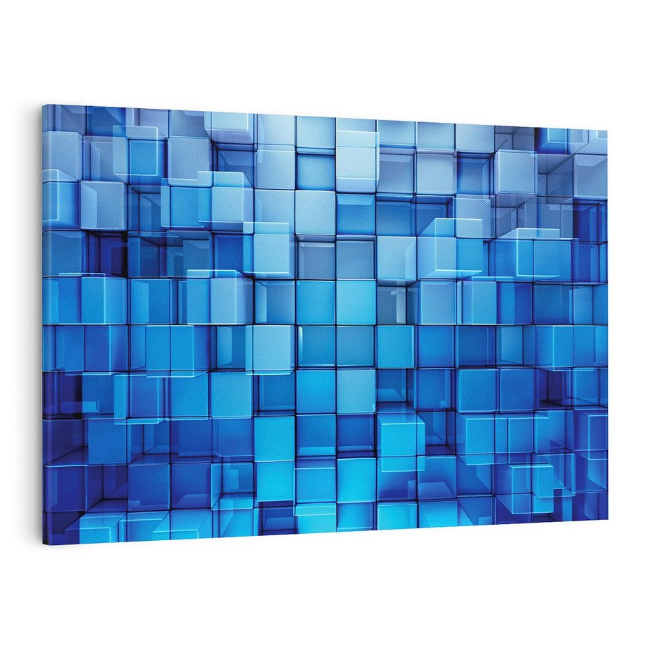 Obraz na płótnie 120x80 - Abstrakcyjne 3D: Kolorowe bloki - abstrakcja, 3d