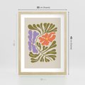 Plakat w ramie 30x40 - Bezgraniczne Impresje - kwiaty, abstrakcja - rama drewno