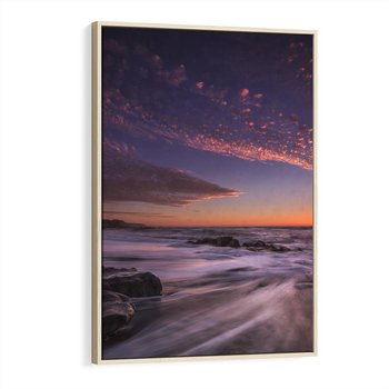 Obraz w ramie 80x120 - Spojrzenie w głąb duszy - zachód słońca, zmierzch - rama drewno