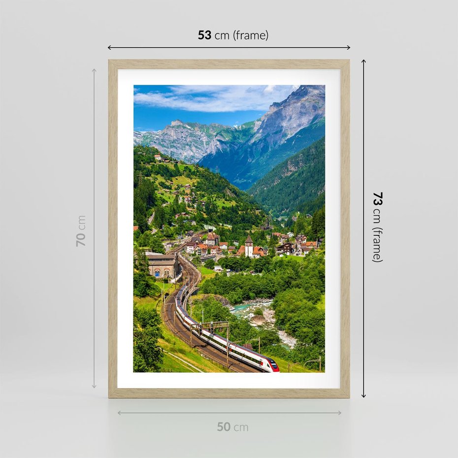 Plakat w ramie 50x70 - Magiczne Horyzonty - pejzaż, perspektywa - rama drewno