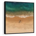 Obraz w ramie 50x50 - Oaza Relaksu - plaża, morze - rama czarna