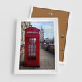 Plakat w ramie 50x70 - Londyńska budka telefoniczna - budka, telefoniczna - rama biała