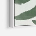 Obraz w ramie 70x100 - Zieleń Wewnętrznego Spokoju - zielony plakat, roślinne inspiracje - rama biała