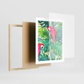 Plakat w ramie 40x50 - Egzotyczna Przygoda - tropikalne, liście - rama drewno