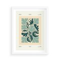 Plakat w ramie 50x70 - Podróżne Impresje - roślinne motywy, ornamenty - rama biała