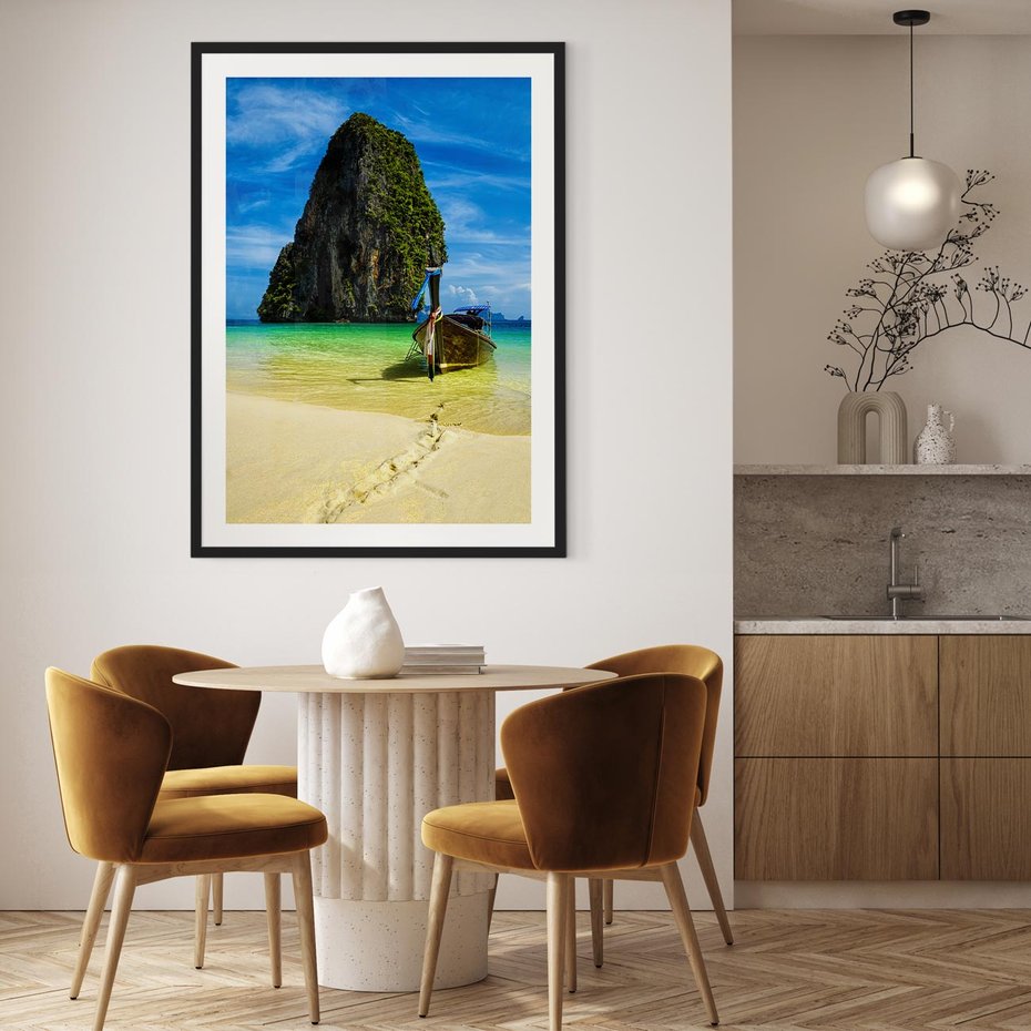 Plakat bez ramy 30x40 - Łódź nad Morzem - łodź, morze