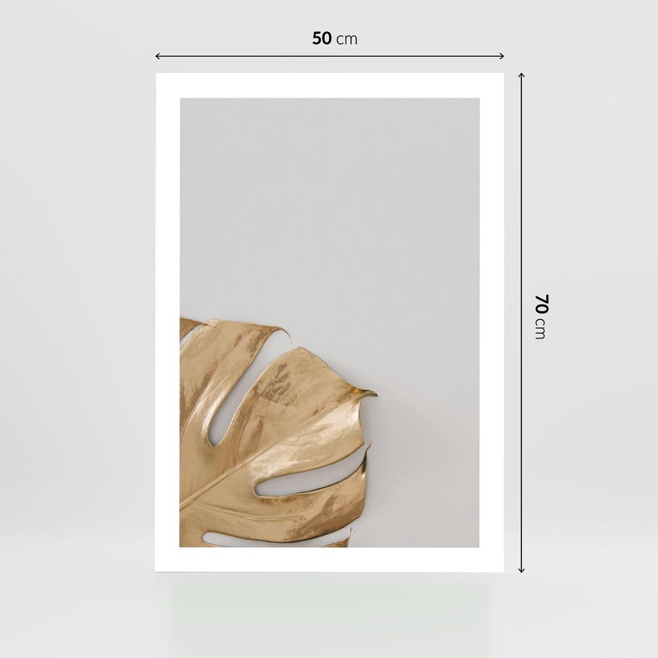 Plakat bez ramy 50x70 - Natury Szlachetność - złote, liście