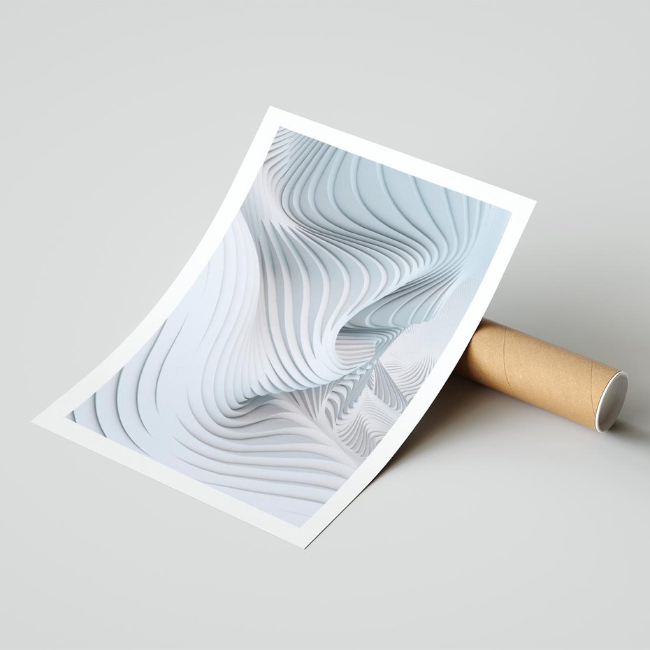 Plakat bez ramy 40x50 - Abstrakcyjne Przestrzenie - geometria, 3D