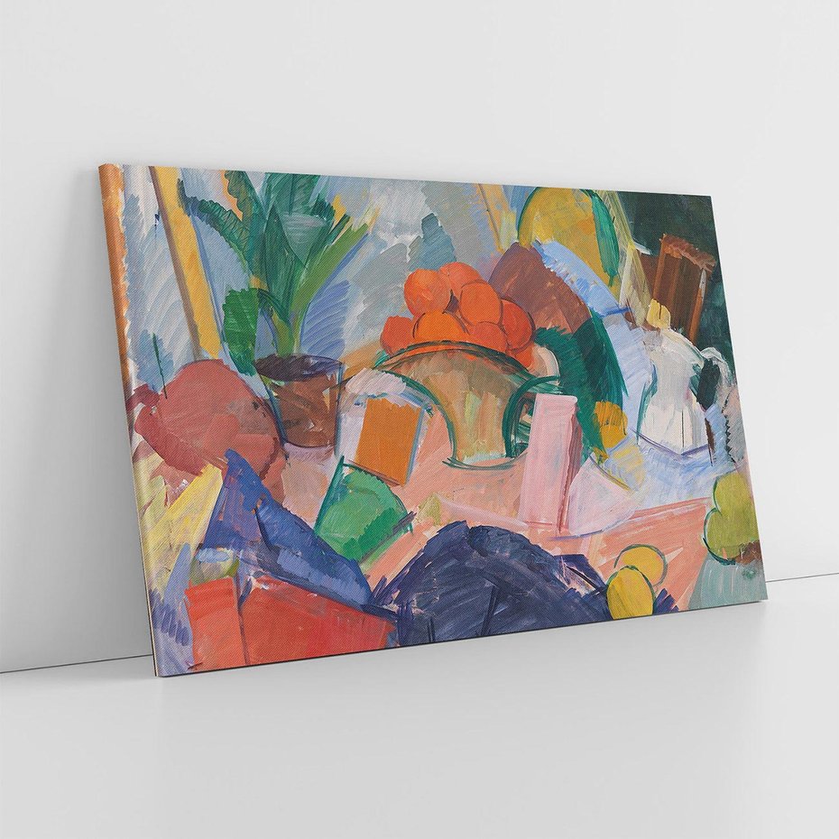 Obraz na płótnie 120x80 - "Martwa natura z pomarańczami w koszyku" Edvard Weie - Reprodukcja - reprodukcja, obraz na płótnie