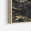 Obraz w ramie 70x100 - Egzotyczny Blask - marmur, złoto - rama drewno