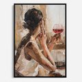Obraz w ramie 50x70 - Wibracje - portret, kobieta - rama czarna
