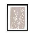Plakat w ramie 40x50 - Roślinne Przeniknięcia - nowoczesny subtelny plakat, beżowy - rama czarna