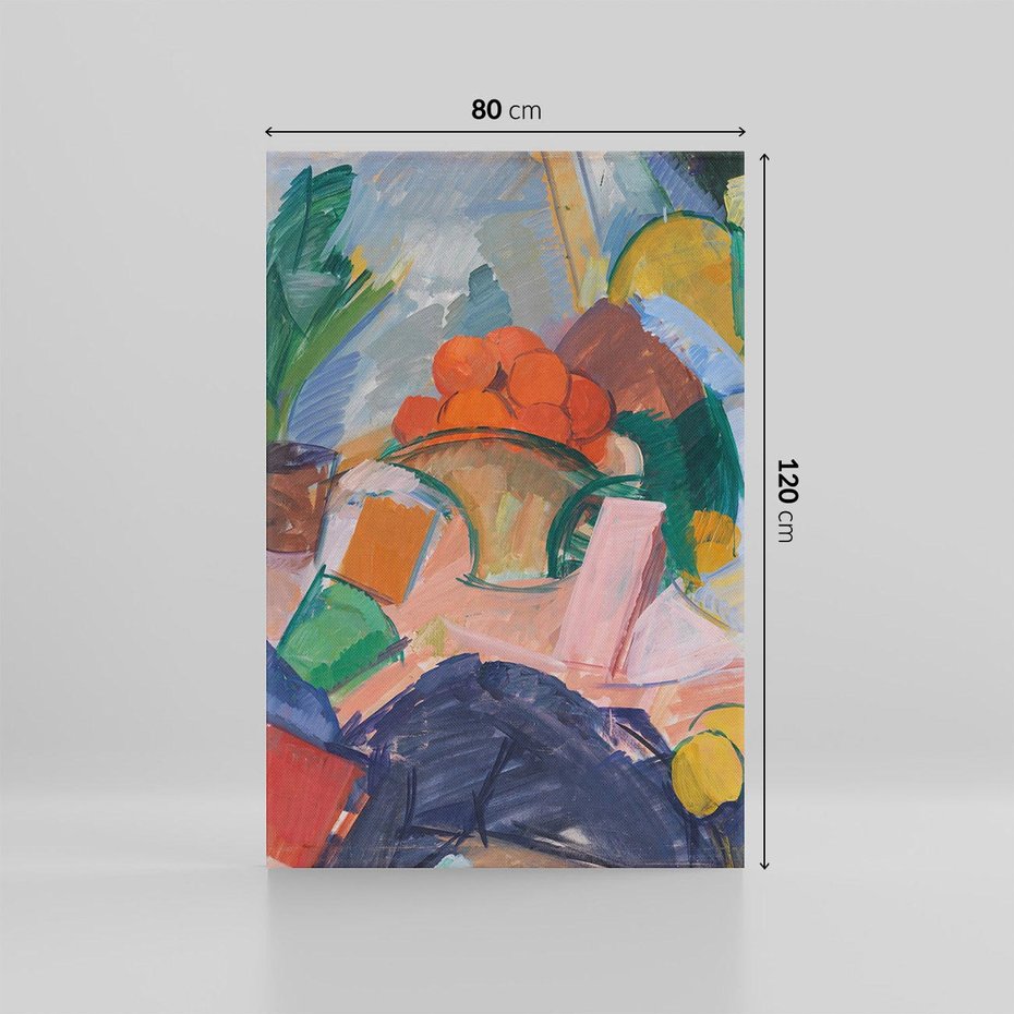 Obraz na płótnie 80x120 - "Martwa natura z pomarańczami w koszyku" Edvard Weie - Reprodukcja - reprodukcja, obraz na płótnie