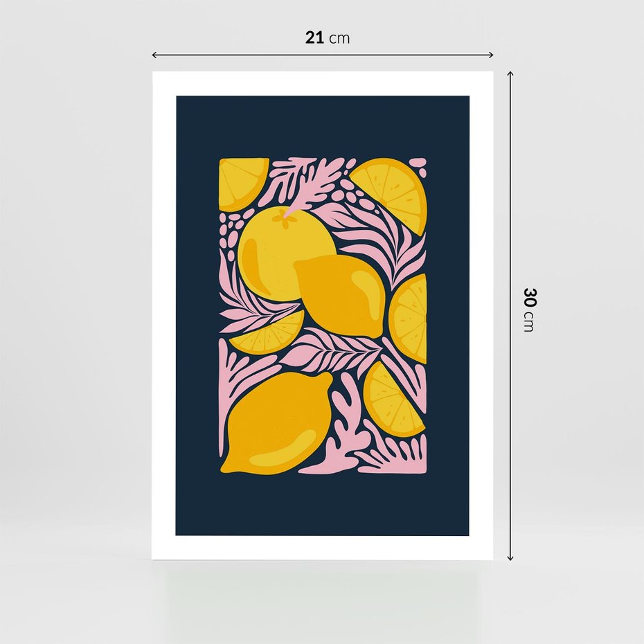 Plakat bez ramy 21x30 - Kreatywne Rytmy - granatowe tło, nowoczesna kompozycja