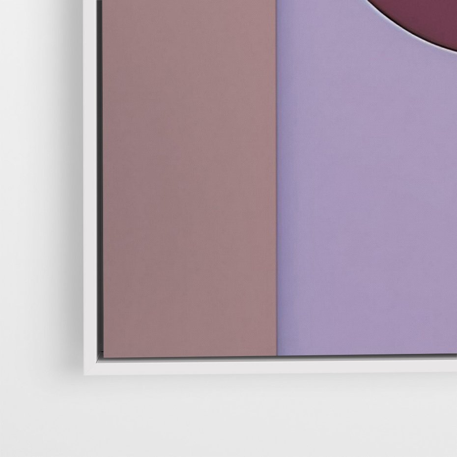 Obraz w ramie 80x120 - Przenikanie przestrzeni czasu - abstrakcja, geometria - rama biała