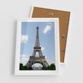 Plakat w ramie 50x70 - Paryż z wieżą Eiffla - Eiffla, Paryż - rama biała